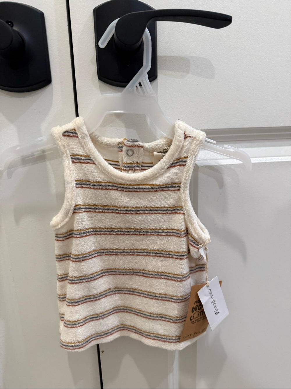 NWT Cream Striped Tank Top for Baby Boy